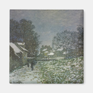 Snow at Argenteuil by Claude Monet Magnet