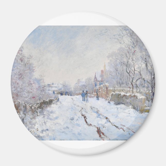 Snow at Argenteuil by Claude Monet Magnet (Front)