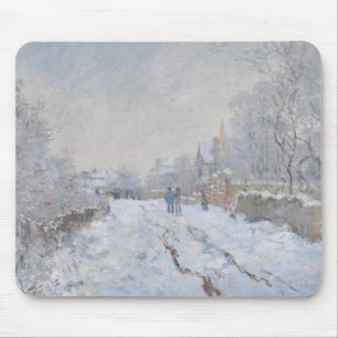 Snow at Argenteuil (by Claude Monet) Mouse Mat