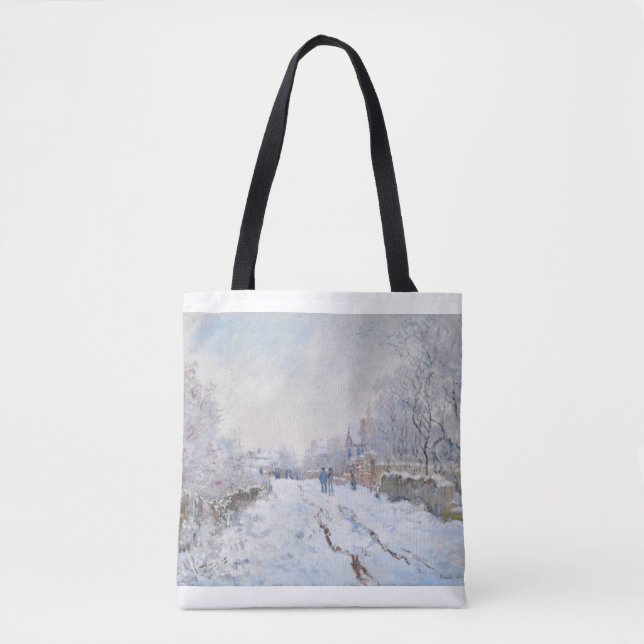 Snow at Argenteuil by Claude Monet Tote Bag (Front)
