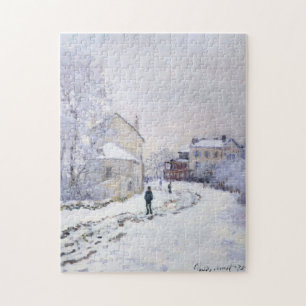 Snow at Argenteuil Monet Fine Art Jigsaw Puzzle