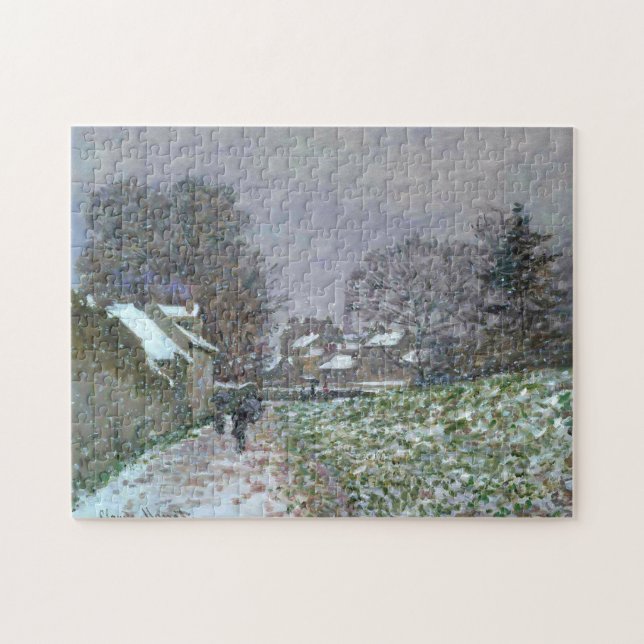 Snow at Argenteuil Monet Fine Art Jigsaw Puzzle (Horizontal)
