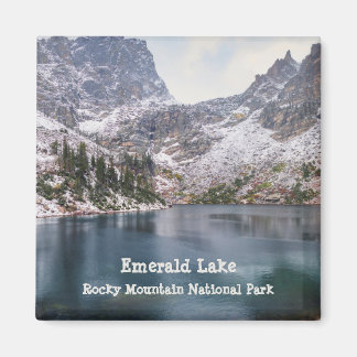 Snow at Emerald Lake Rocky Mountain National Park Magnet