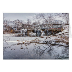 Snow At Finley Dam Greeting Card