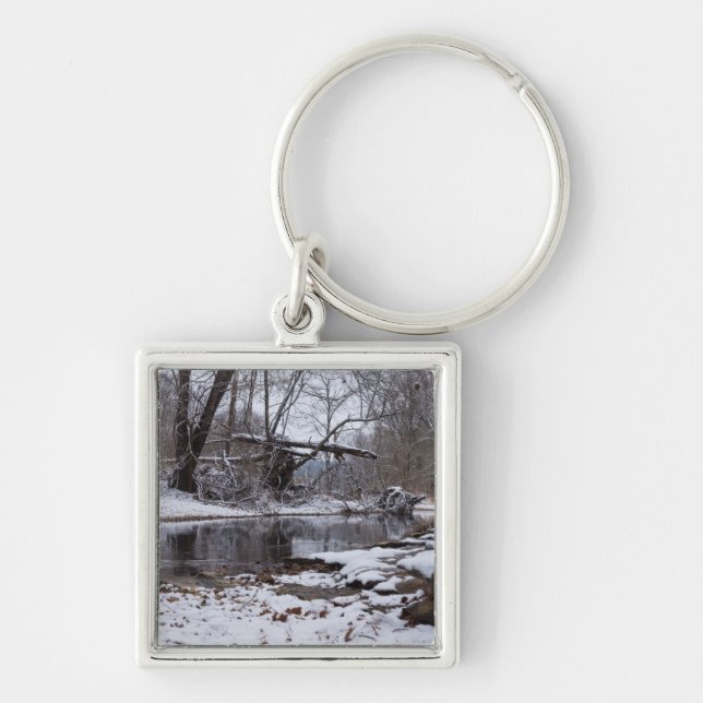 Snow At Finley Key Ring (Front)