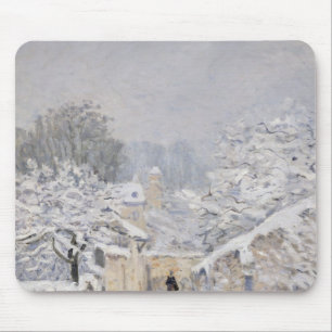 Snow at Louveciennes, 1878 Mouse Mat