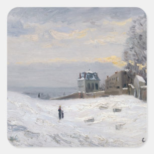 Snow at Montmartre, 1869 Square Sticker