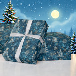 Snow at Night Christmas Trees Watercolor Roll of Wrapping Paper<br><div class="desc">Snow at Night Christmas Trees Watercolor Roll of Wrapping Paper</div>