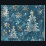 Snow At Night on Christmas Trees Large Scale Wrapping Paper<br><div class="desc">Snow At Night on Christmas Trees Large Scale Wrapping Paper</div>