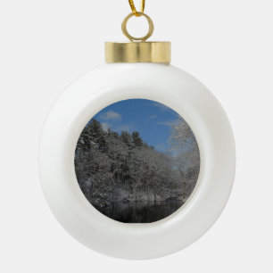 Snow at Vanderbilt Ceramic Ball Christmas Ornament