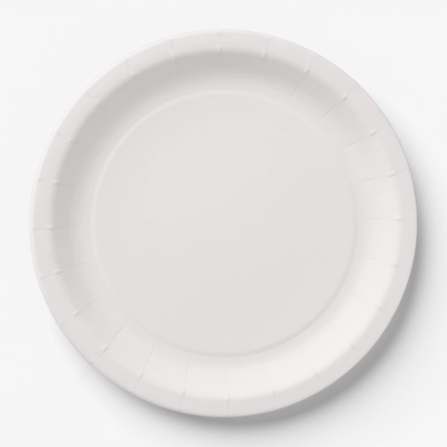 Snow Background Paper Plate (Front)