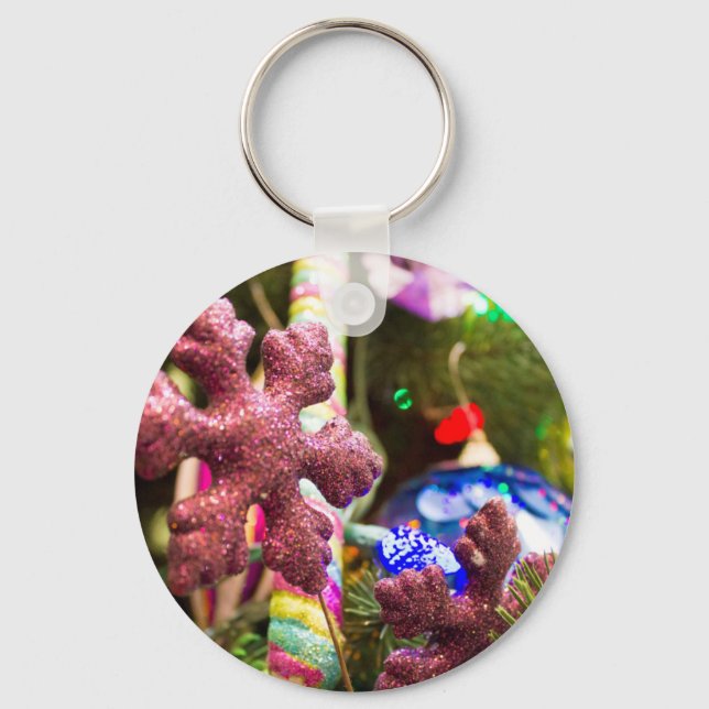 Snow Bauble Key Ring (Front)