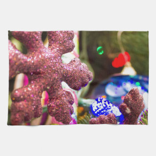 Snow Bauble Tea Towel