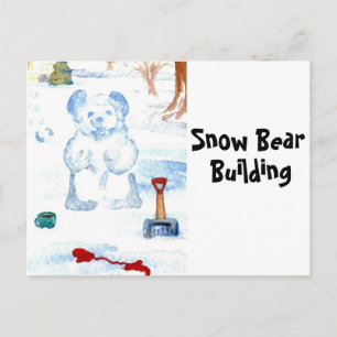 "Snow Bear Building" Designer Postcard 2