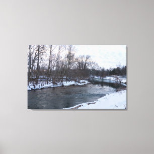 Snow Beauty James River Canvas Print