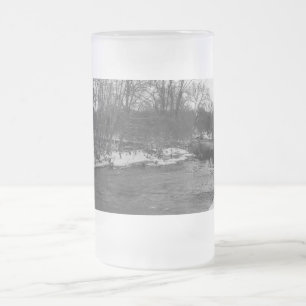 Snow Beauty James River Grayscale Frosted Glass Be Beer Mug