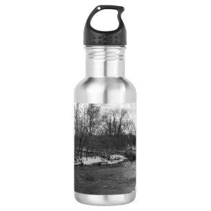 Snow Beauty James River Grayscale Stainless Steel 532 Ml Water Bottle