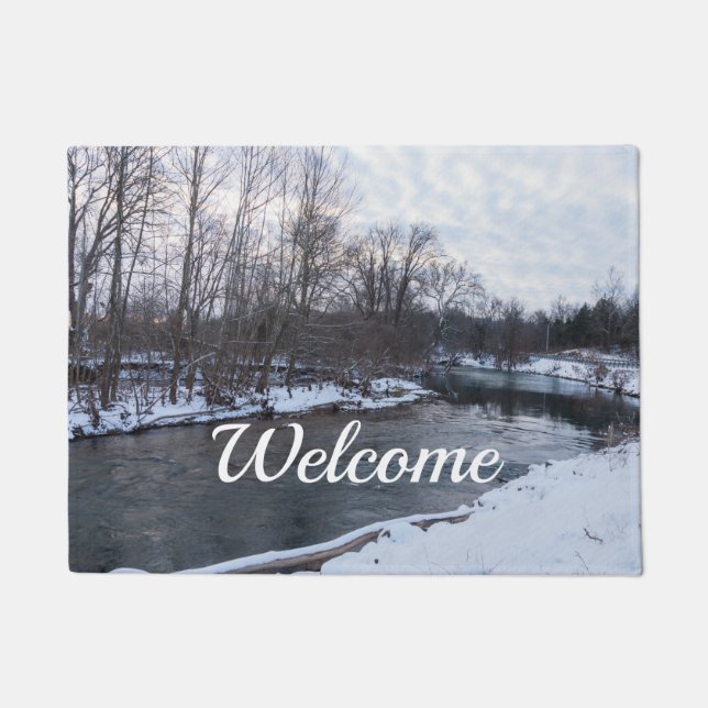 Snow Beauty James River Welcome Doormat (Front)
