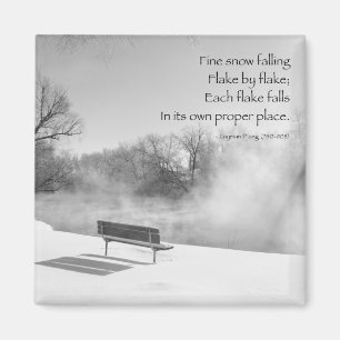 Snow Bench in Silence Magnet