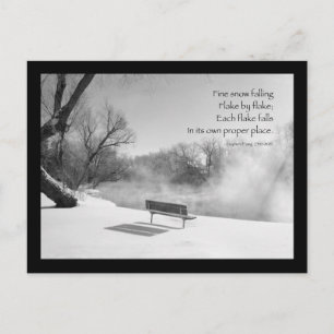 Snow Bench in Silence Postcard