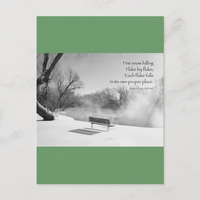 Snow Bench in Silence Postcard (Front)