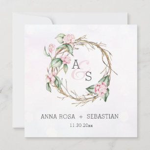 *~* Snow Berry Boho RSVP AR  AR12  Winter Wedding Invitation