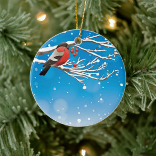 Snow Bird Ceramic Tree Decoration
