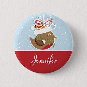 Snow Bird Christmas Party Name Badge   Name Tags