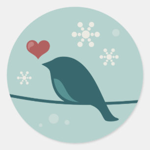 Snow Bird Classic Round Sticker