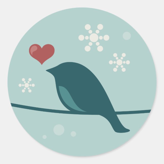 Snow Bird Classic Round Sticker (Front)
