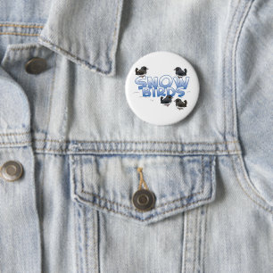 Snow Birds 6 Cm Round Badge