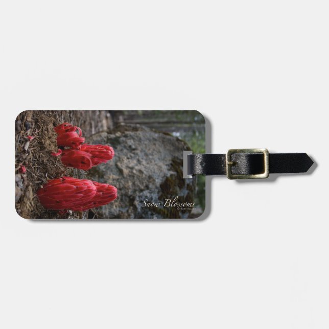 Snow Blossoms Luggage Tag (Front Horizontal)