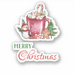 Snow Blue Cute Cup Merry Christmas Happy Holidays