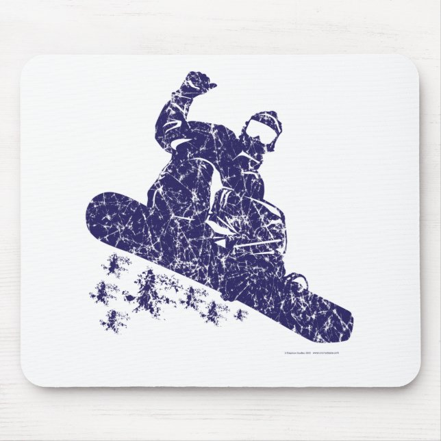 Snow-Boarder Mouse Mat (Front)