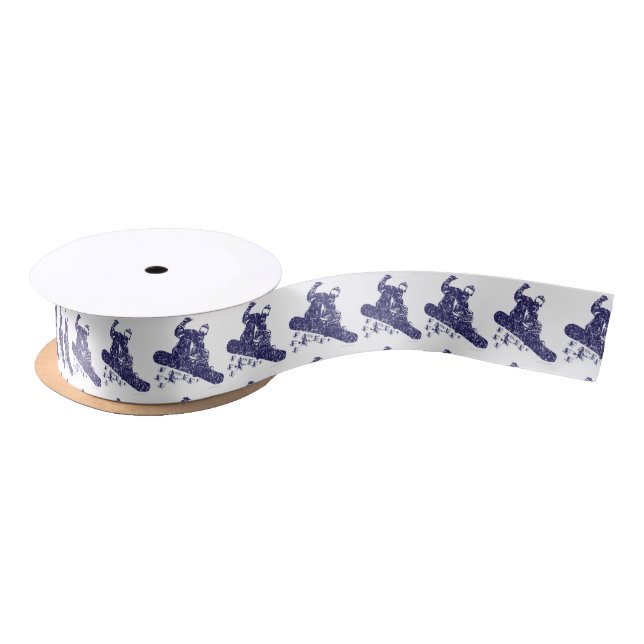 Snow-Boarder Satin Ribbon (Spool)