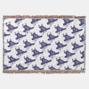 Snow-Boarder Throw Blanket