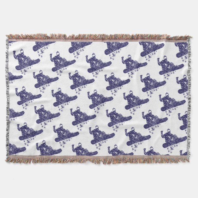 Snow-Boarder Throw Blanket (Front)