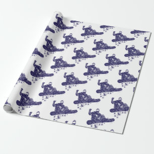 Snow-Boarder Wrapping Paper