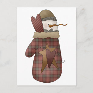 Snow Bobbins · Snowman & Mitten Postcard