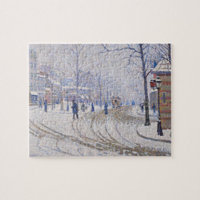 Snow, Boulevard de Clichy, Paris, 1886 Jigsaw Puzzle (Horizontal)