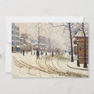 Snow, Boulevard de Clichy, Paris by Paul Signac