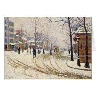 Snow, Boulevard de Clichy, Paris by Paul Signac