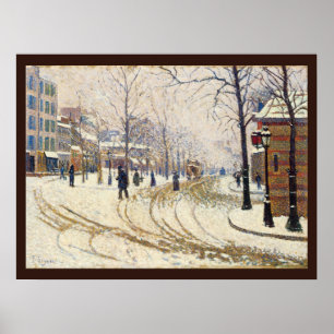 Snow, Boulevard de Clichy, Paris by Paul Signac Poster