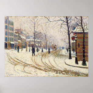 Snow, Boulevard de Clichy, Paris by Paul Signac Poster