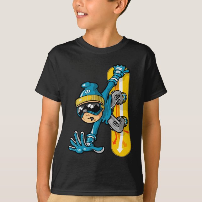 Snow boy jumping T-Shirt (Front)