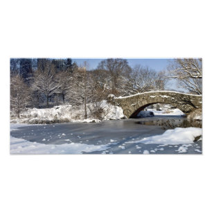 Snow Bridge and Ice Central Park Photo Print