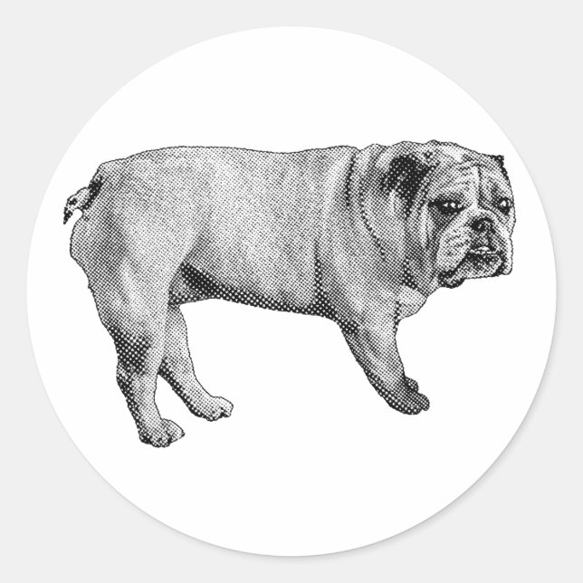 Snow-Bright Bulldog Sticker (Front)