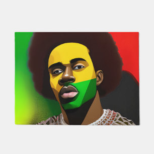 Snow Bruh Winter Black King Melanin Juneteenth Men Doormat