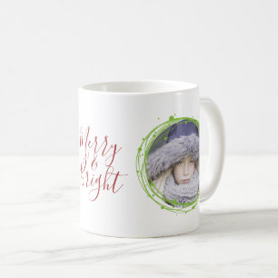 Snow Bubbles Christmas Wreath Holiday Coffee Mug