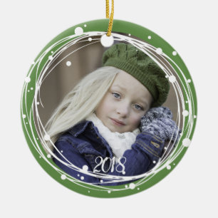 Snow Bubbles Christmas Wreath Ornament